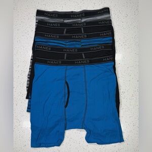 Hanes Men's Boxer Briefs - Black, Gray, and Blue